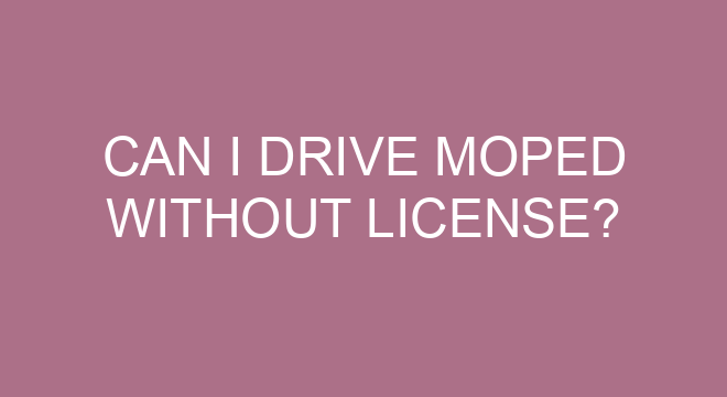 what license do you need to drive a moped
