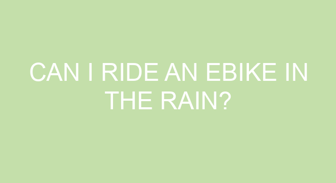 can i ride my ebike in the rain