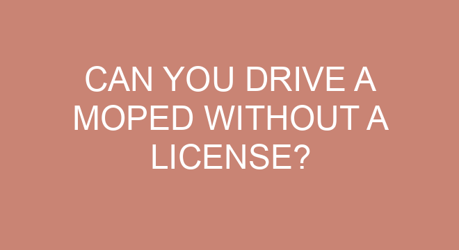 do you need a driving licence for a moped
