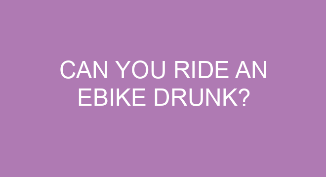 are you allowed to ride a bike drunk