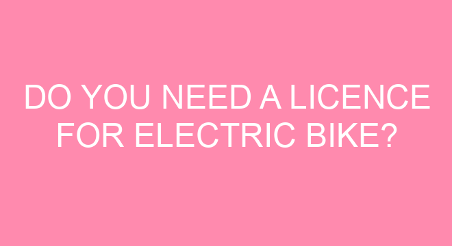 do i need a licence to ride an electric bike