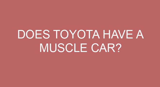 does-toyota-have-a-muscle-car