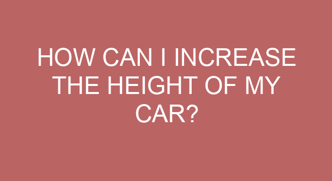 How Can I Increase The Height Of My Car how-can-i-increase-the-height-of-my-car