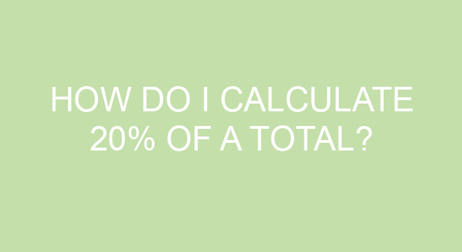 How Do I Calculate 20 Of A Total how-do-i-calculate-20-of-a-total