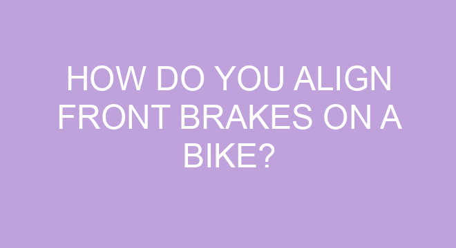how to align bike brakes