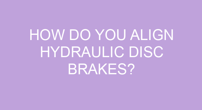 align mechanical disc brakes