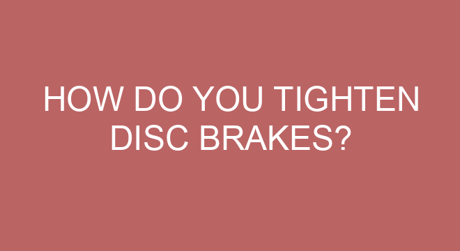 tighten disc brakes bike