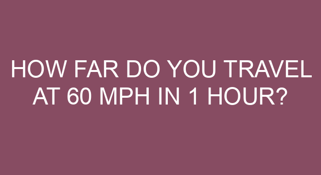 travelling at 60 mph