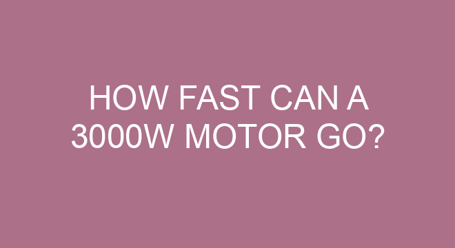 How Fast Can A 3000W Motor Go 