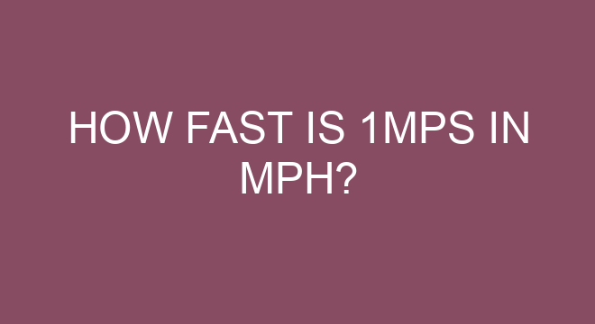 How Fast Is 1mps In Mph 