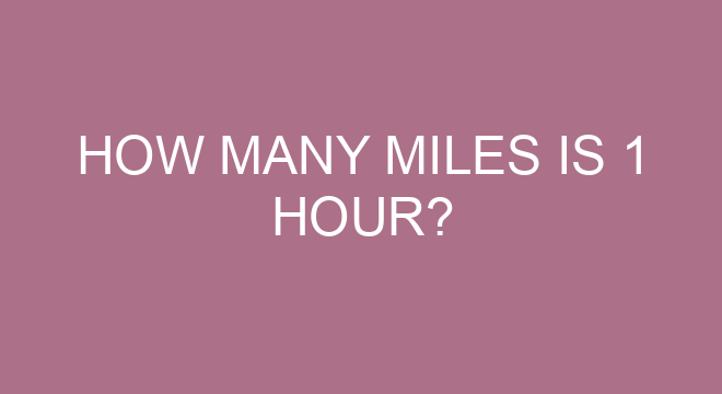 How Many Miles Is 1 Hour 