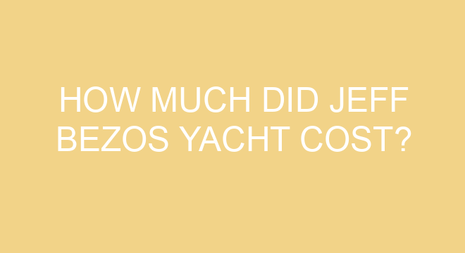 How much did jeff bezos yacht cost 
