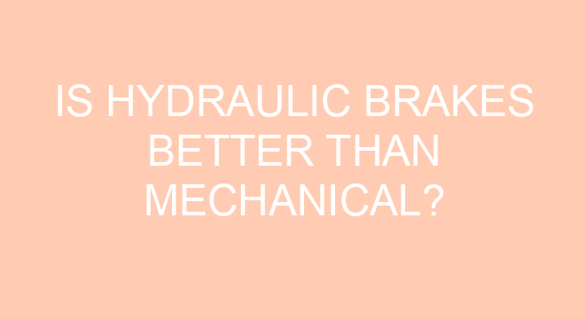 mechanical or hydraulic brakes