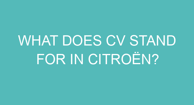 What Does CV Stand For In Citro n what-does-cv-stand-for-in-citro-n