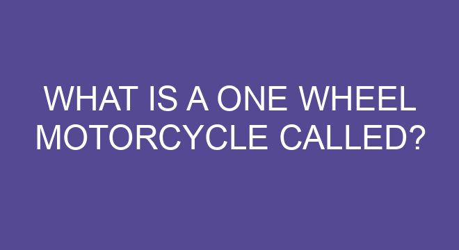 one wheel motorbike