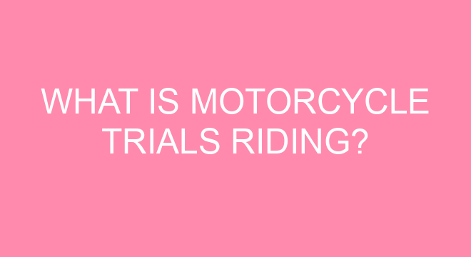 motorcycle trials riding