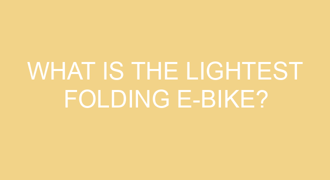 what is the lightest folding bike