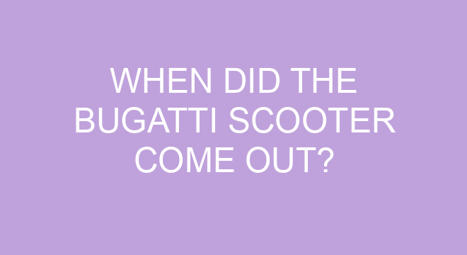 When Did The Bugatti Scooter Come Out?