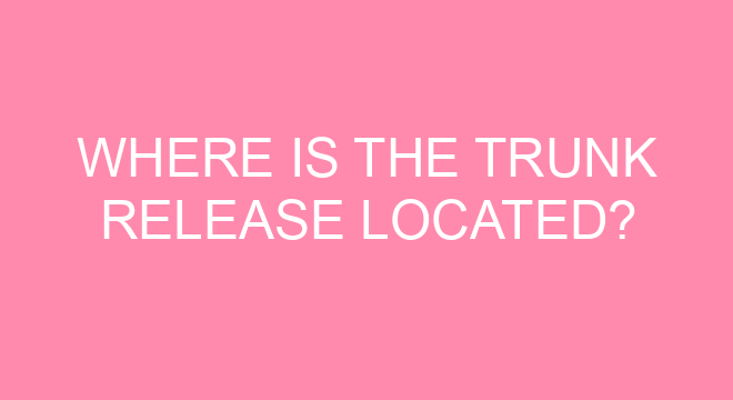 Where Is The Trunk Release Located where-is-the-trunk-release-located