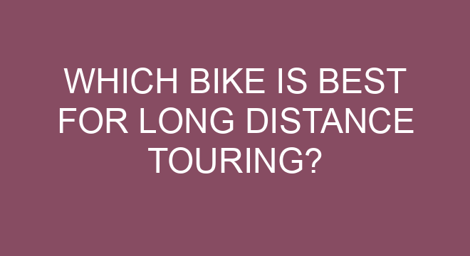 bikes for long distance touring