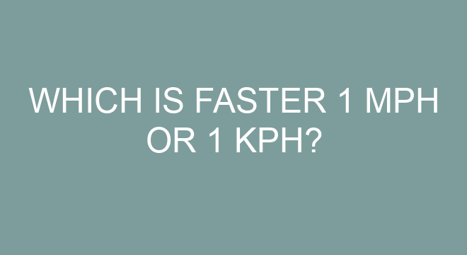 Which Is Faster 1 Mph Or 1 Kph Which Is Faster 1 Mph Or 1 Kph
