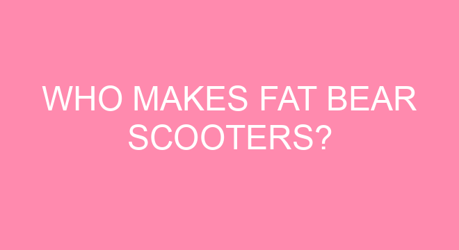 Who Makes Fat Bear Scooters who-makes-fat-bear-scooters